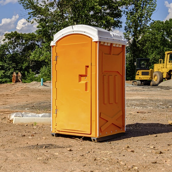 how often are the portable toilets cleaned and serviced during a rental period in Lacona